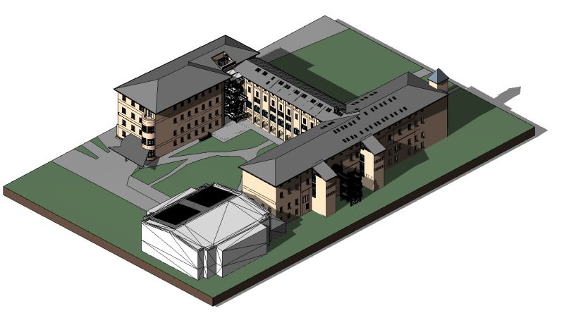 3D render of a building