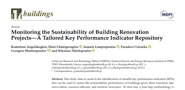 Monitoring the sustainability of building renovation projects - a tailed key performance indicator repository